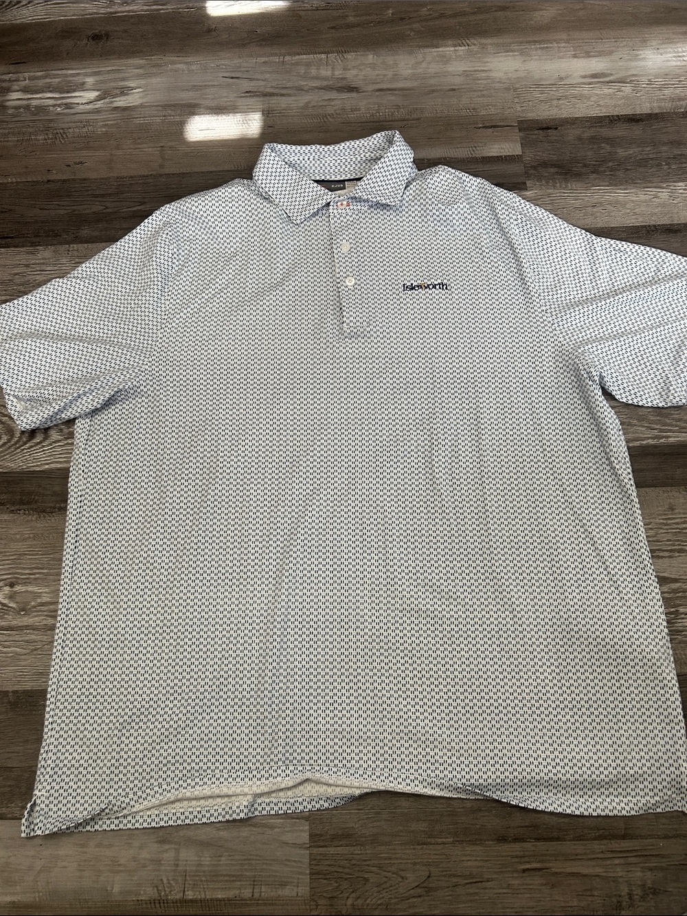 Light Blue Micro-Pattern Men’s Polo Shirt